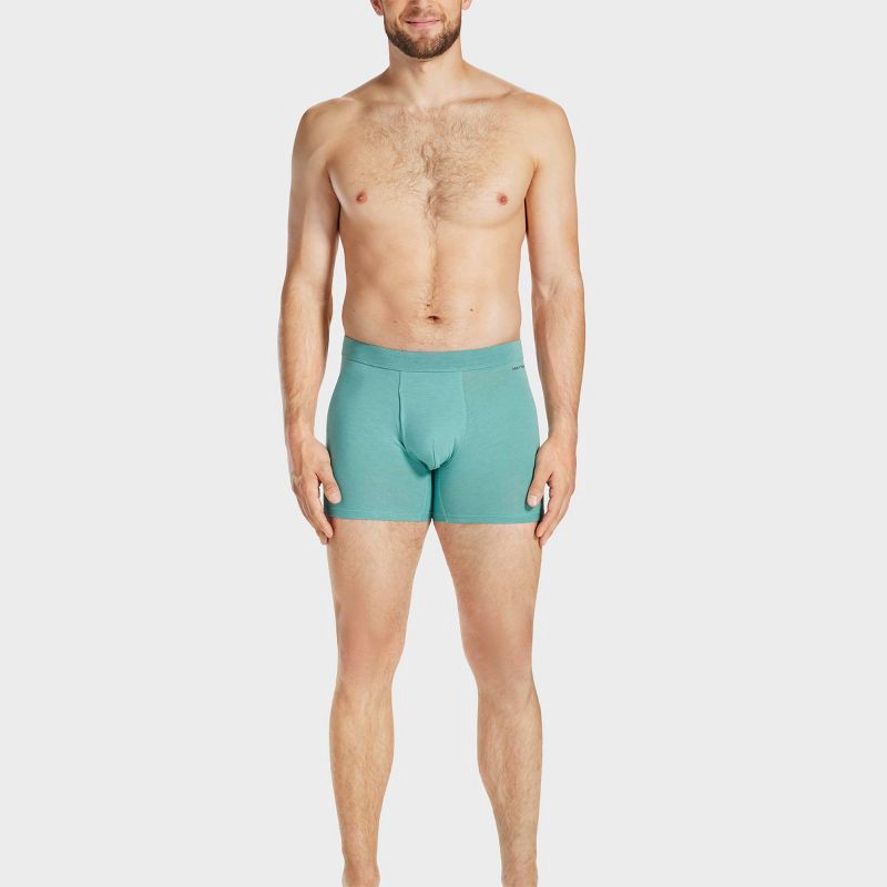 slide 3 of 11, Pair of Thieves Men's Quick Dry Cotton Boxer Briefs 3pk - Green XL: Mid Rise, Knit, Solid Pattern, 3 ct