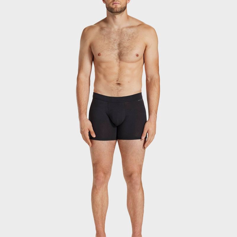 slide 4 of 7, Pair of Thieves Men's Quick Dry Cotton Boxer Briefs 3pk - Black S: Mid Rise, Fold Over Waistband, Machine Washable, 3 ct