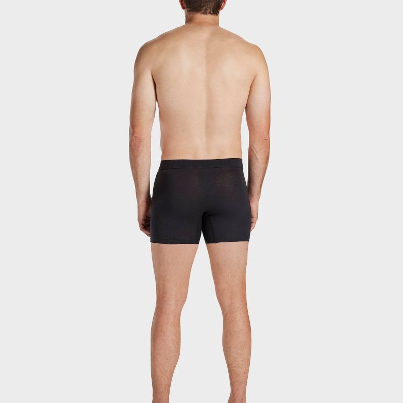 slide 5 of 7, Pair of Thieves Men's Quick Dry Cotton Boxer Briefs 3pk - Black S: Mid Rise, Fold Over Waistband, Machine Washable, 3 ct