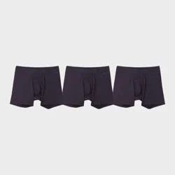 Pair of Thieves Men's Quick Dry Cotton Boxer Briefs 3pk - Black M: Mid Rise, Fold Over Waistband, Machine Washable