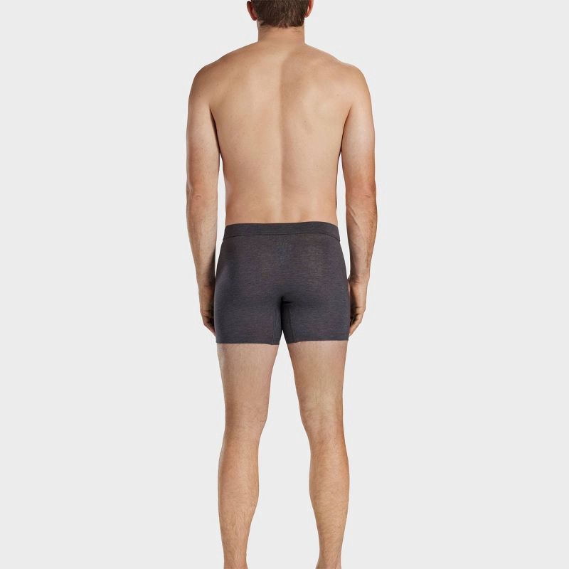 slide 10 of 11, Pair of Thieves Men's Quick Dry Cotton Boxer Briefs 3pk - Gray S: Mid Rise, Fold Over Waistband, Machine Washable, Knit Fabric, 3 ct