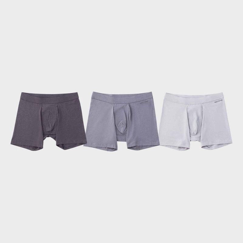 slide 1 of 11, Pair of Thieves Men's Quick Dry Cotton Boxer Briefs 3pk - Gray L: Mid Rise, Knit, Elastic Waistband, 3 ct