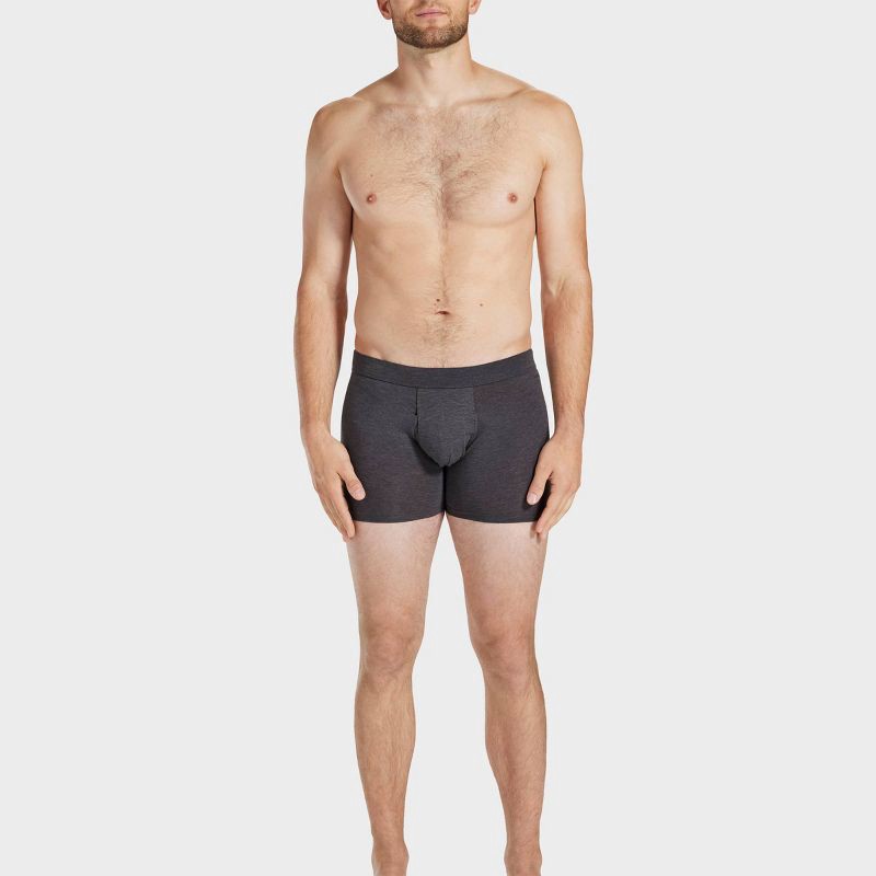 slide 9 of 11, Pair of Thieves Men's Quick Dry Cotton Boxer Briefs 3pk - Gray L: Mid Rise, Knit, Elastic Waistband, 3 ct