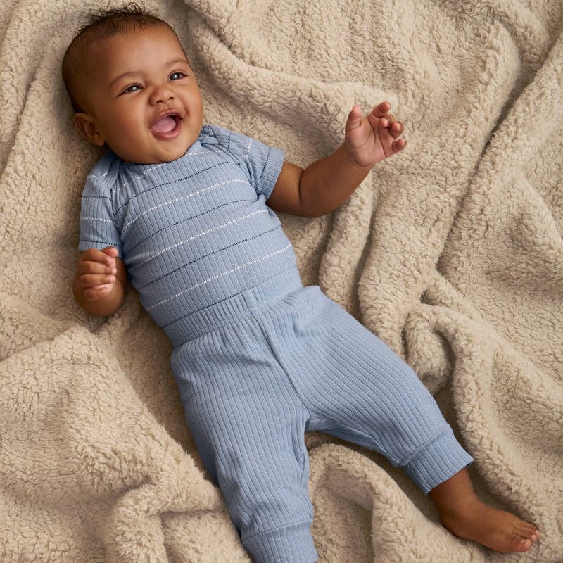 slide 4 of 5, Carter's Just One You® Baby Boys' 2pk Pants - Blue/Gray Preemie: Cotton Elastane Slim Fit, 2 ct