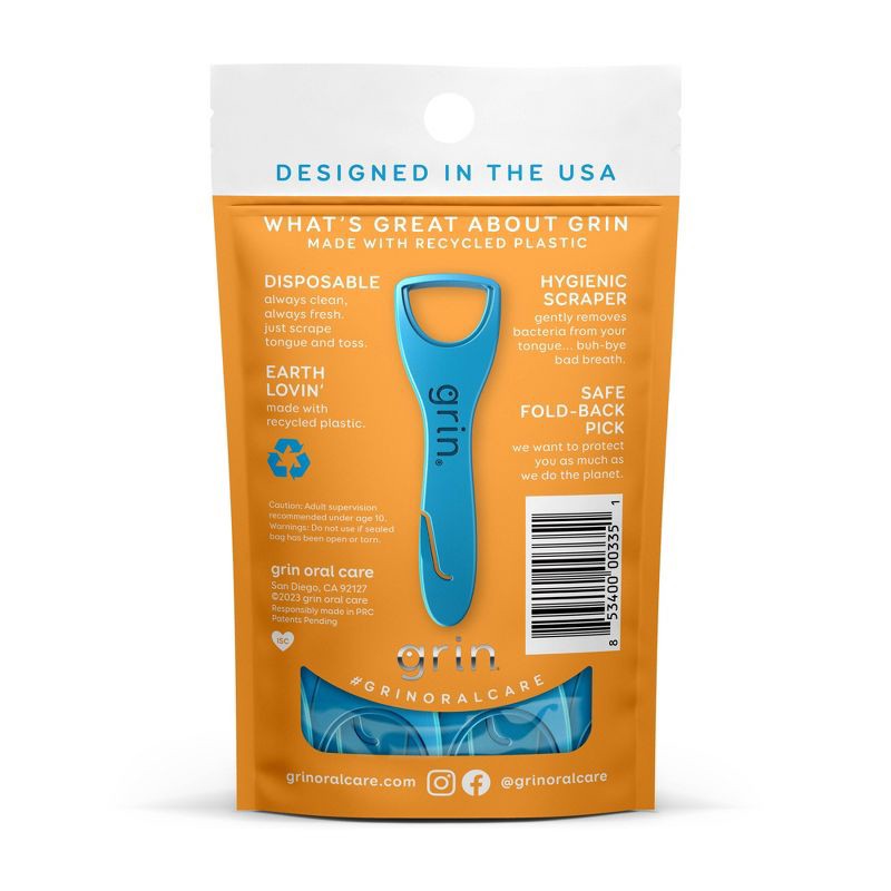 slide 2 of 7, Grin Oral Care Tongue Cleaner - Trial Size - 4ct, 4 ct