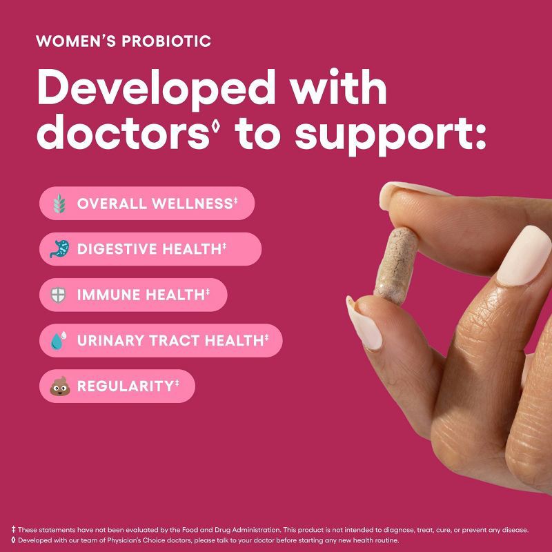 slide 4 of 7, Physician's Choice 50 Billion CFU Women's Probiotic Capsules - 60ct, 60 ct