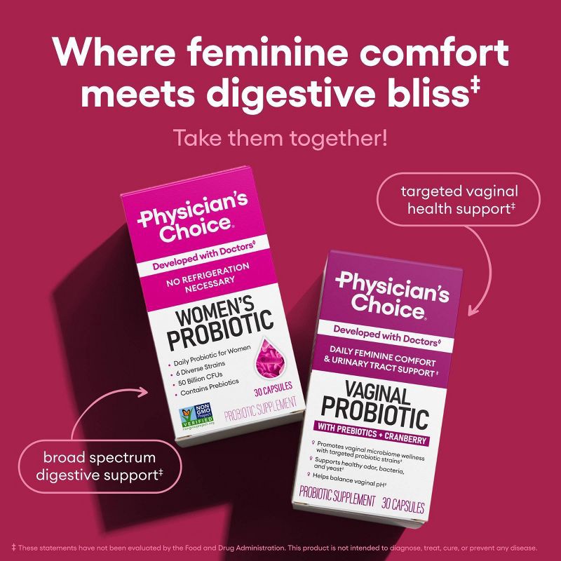 slide 6 of 7, Physician's Choice 50 Billion CFU Women's Probiotic Capsules - 60ct, 60 ct