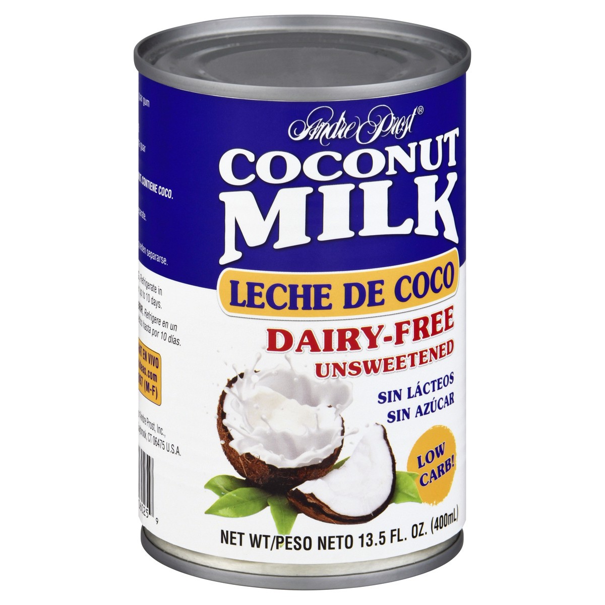 slide 6 of 9, Andre Prost Dairy-Free Unsweetened Coconut Milk 13.5 oz, 13.5 oz