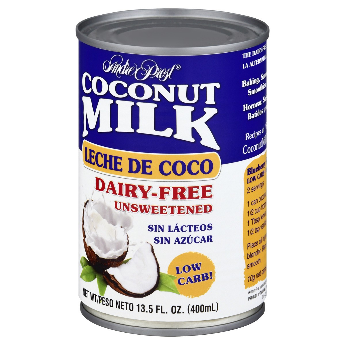 slide 2 of 9, Andre Prost Dairy-Free Unsweetened Coconut Milk 13.5 oz, 13.5 oz