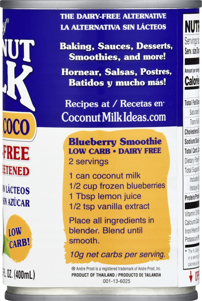 slide 7 of 9, Andre Prost Dairy-Free Unsweetened Coconut Milk 13.5 oz, 13.5 oz