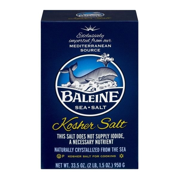 slide 1 of 1, La Baleine Kosher Sea Salt, 33.5 oz