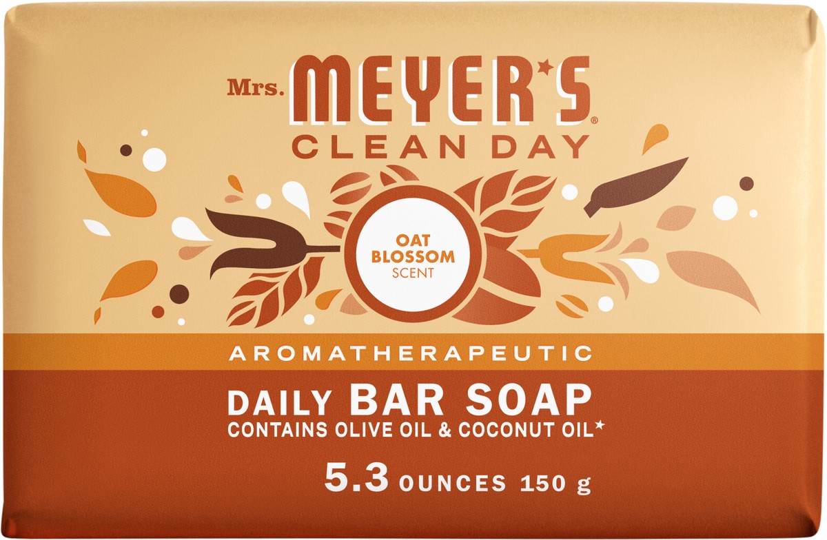 slide 3 of 7, Mrs. Meyer's Daily Bar Soap, Oat Blossom, 5.3 oz