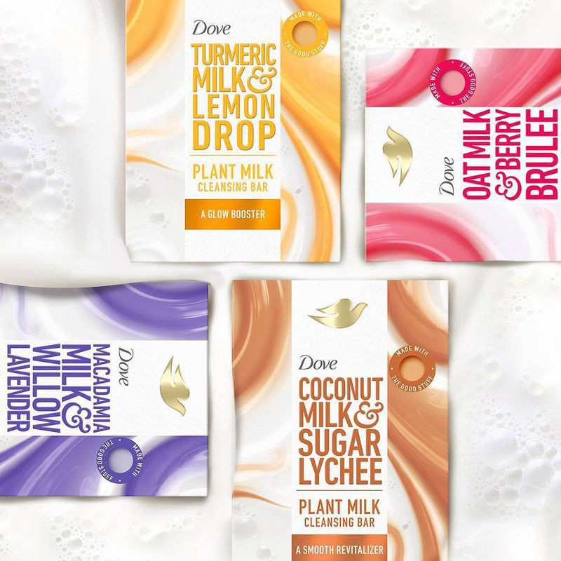 slide 8 of 11, Dove Beauty Plant Based Bar Soap - Coconut Milk & Sugar Lychee - 5oz, 5 oz