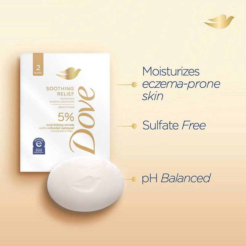 slide 6 of 12, Dove Beauty Excema Bar Soap - 2ct, 2 ct