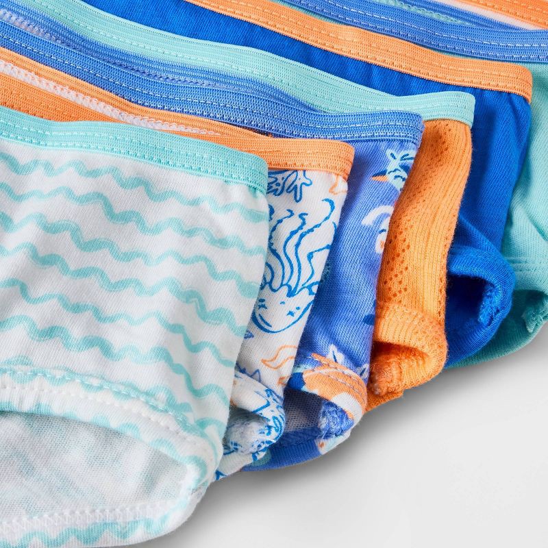 Toddler Girls' 7pk Fish Printed Briefs - Cat & Jack™ 2T-3T