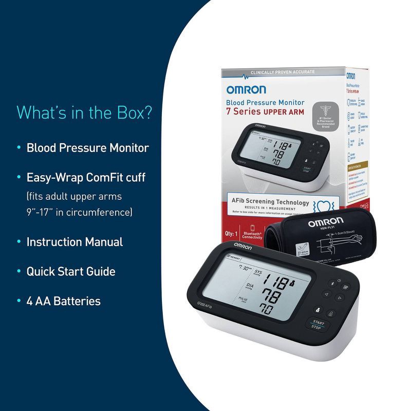 slide 6 of 9, Omron Series 7 Upper Arm Blood Pressure Monitor, 1 ct