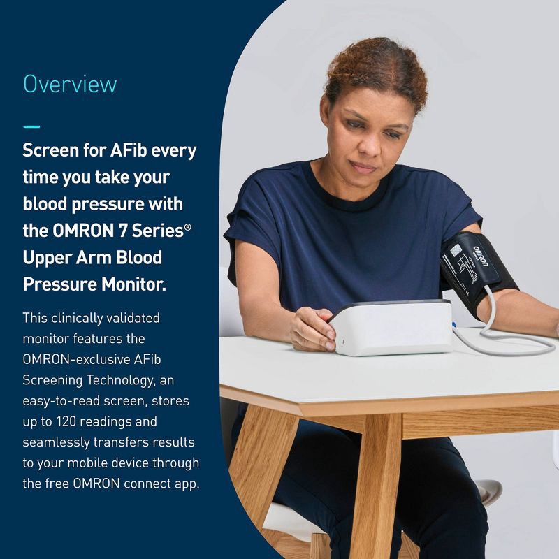 slide 9 of 9, Omron Series 7 Upper Arm Blood Pressure Monitor, 1 ct