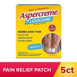Aspercreme Max Strength Pain Relief Patch 5 ea