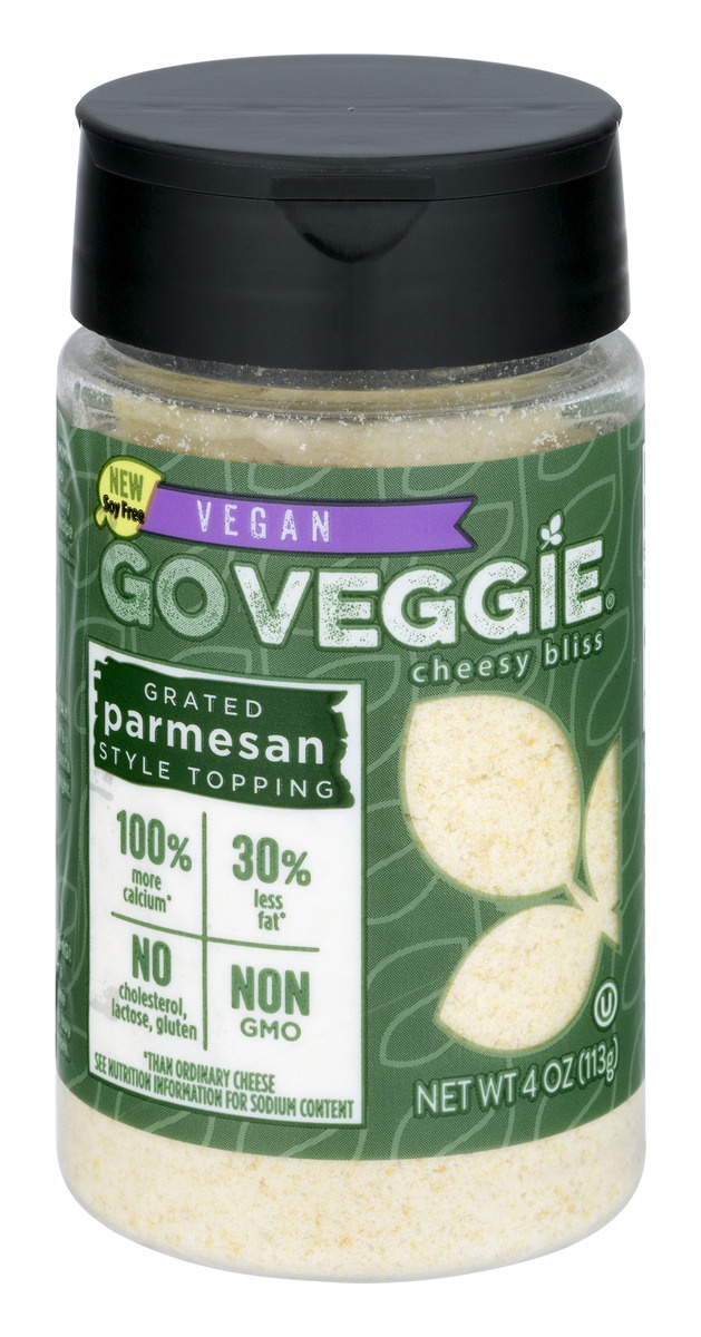 slide 1 of 1, GO VEGGIE Go Veggie Grated Parmesan Style Topping, 4 oz