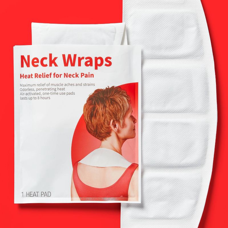 slide 2 of 3, Heat wraps for Neck - 4pk - up&up™, 4 ct