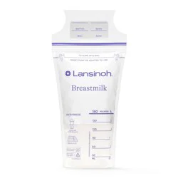 Lansinoh Breast Milk Storage Bags, Fast Freeze & Thaw Breast Milk Bags for Baby Bottle Feeding - 200ct/6oz