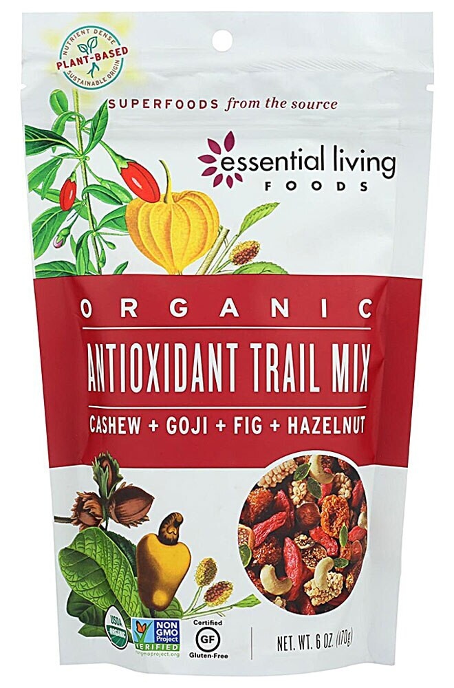 slide 1 of 1, Essential Living Foods Organic Antioxidant Trail Mix, 6 oz