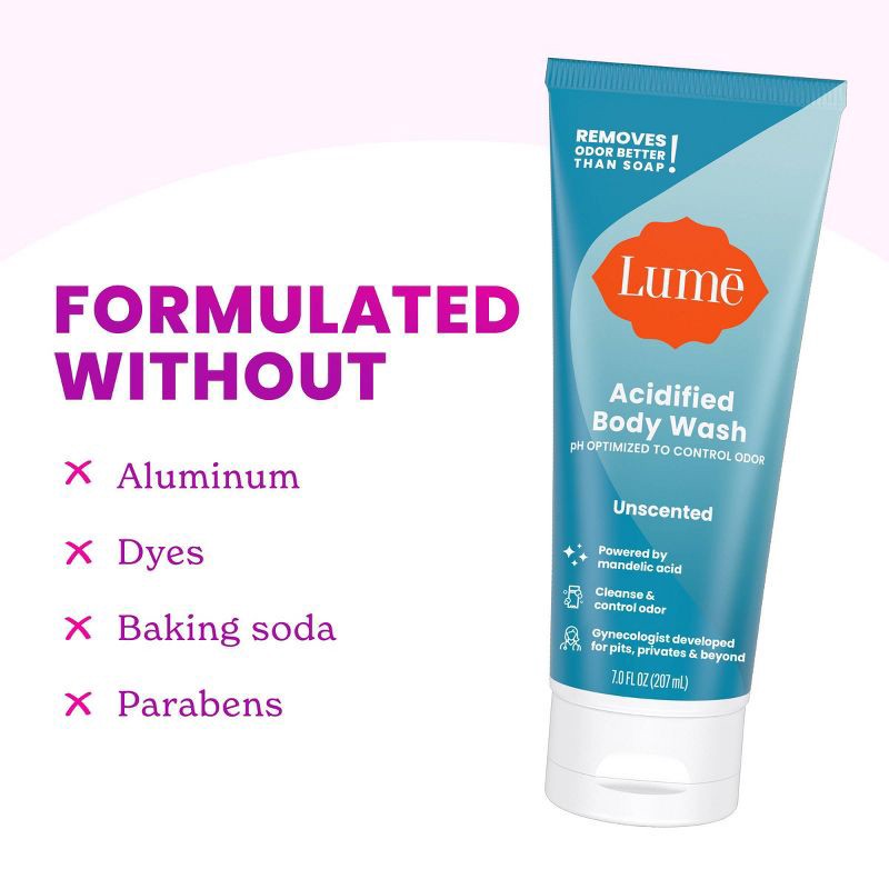 slide 3 of 9, Lume Body Wash - Unscented - 7oz, 7 oz