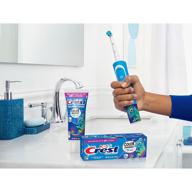 slide 6 of 11, Crest Advanced Kids' Fluoride Toothpaste Bubblegum Flavor - 4.2oz/2pk, 2 ct; 4.2 oz