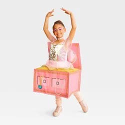 Kids' Music Box Ballerina with Sound Halloween Costume Dress S - Hyde & EEK! Boutique™: Rose-Embellished, Polyester, Funny Mood