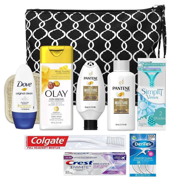 slide 2 of 3, Convenience Kits International Women's Travel Bath and Body Kit - Trial Size - 10pc, 10 ct