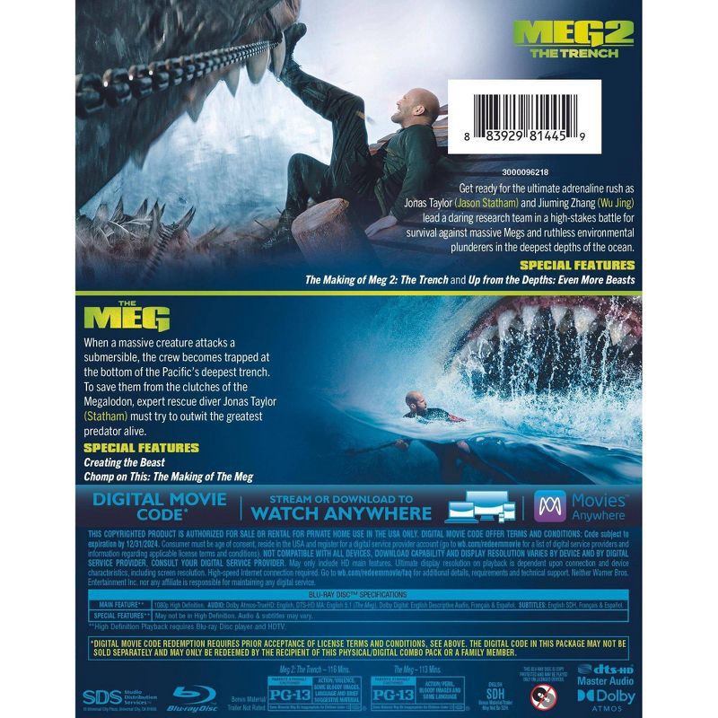 slide 3 of 3, Warner Home Video Meg 2: The Trench Meg-2 Film (Blu-ray), 1 ct