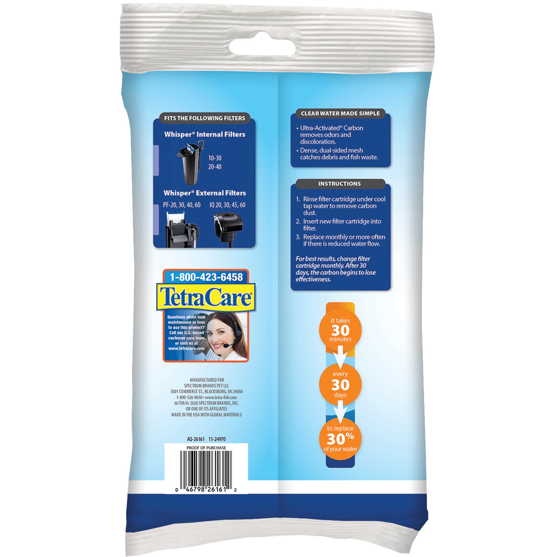 slide 2 of 2, Tetra Whisper Bio-Bag Disposable Filter Cartridge 1 Count, For Aquariums, Large, 0.13 lb