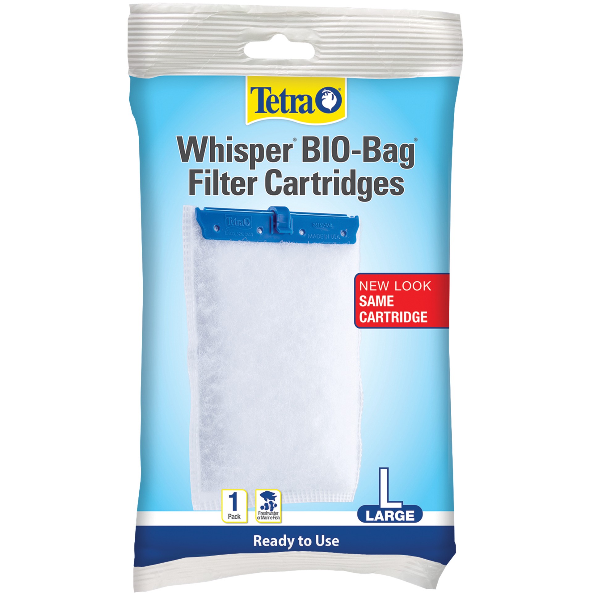 slide 1 of 2, Tetra Whisper Bio-Bag Disposable Filter Cartridge 1 Count, For Aquariums, Large, 0.13 lb