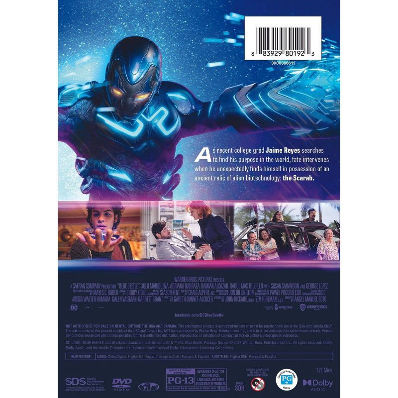 slide 3 of 3, Warner Home Video Blue Beetle (DVD), 1 ct