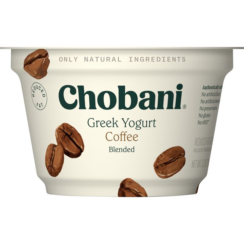 slide 4 of 5, Chobani Coffee Blended Low Fat Greek Yogurt - 11g Protein 5.3oz, 11 gram, 5.3 oz
