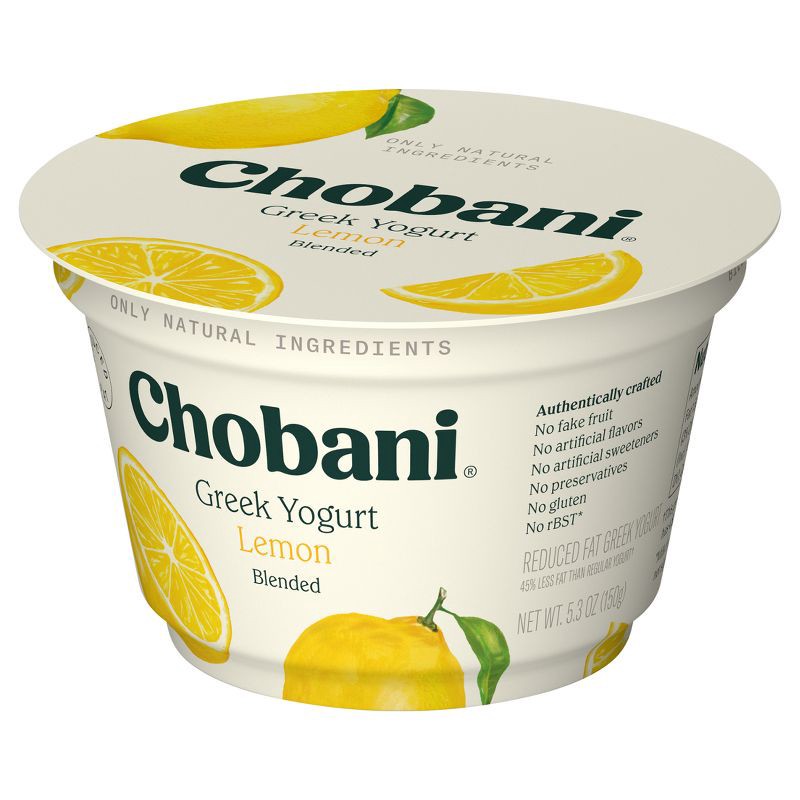 slide 2 of 5, Chobani Lemon Blended Low Fat Greek Yogurt - 11g Protein 5.3oz, 11 gram, 5.3 oz