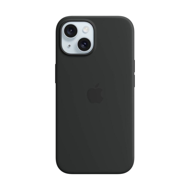 slide 2 of 3, Apple iPhone 15 Silicone Case with MagSafe - Black, 1 ct