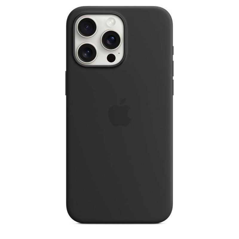 slide 3 of 4, Apple iPhone 15 Pro Max Silicone Case with MagSafe - Black, 1 ct