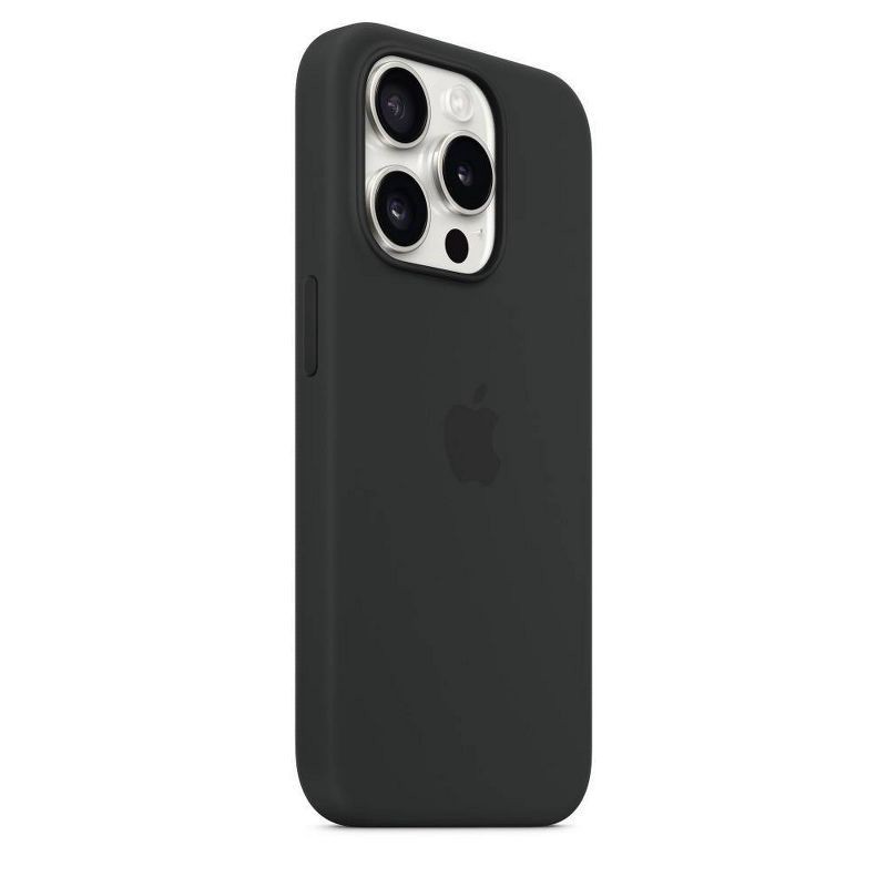 slide 5 of 6, Apple iPhone 15 Pro Silicone Case with MagSafe - Black, 1 ct