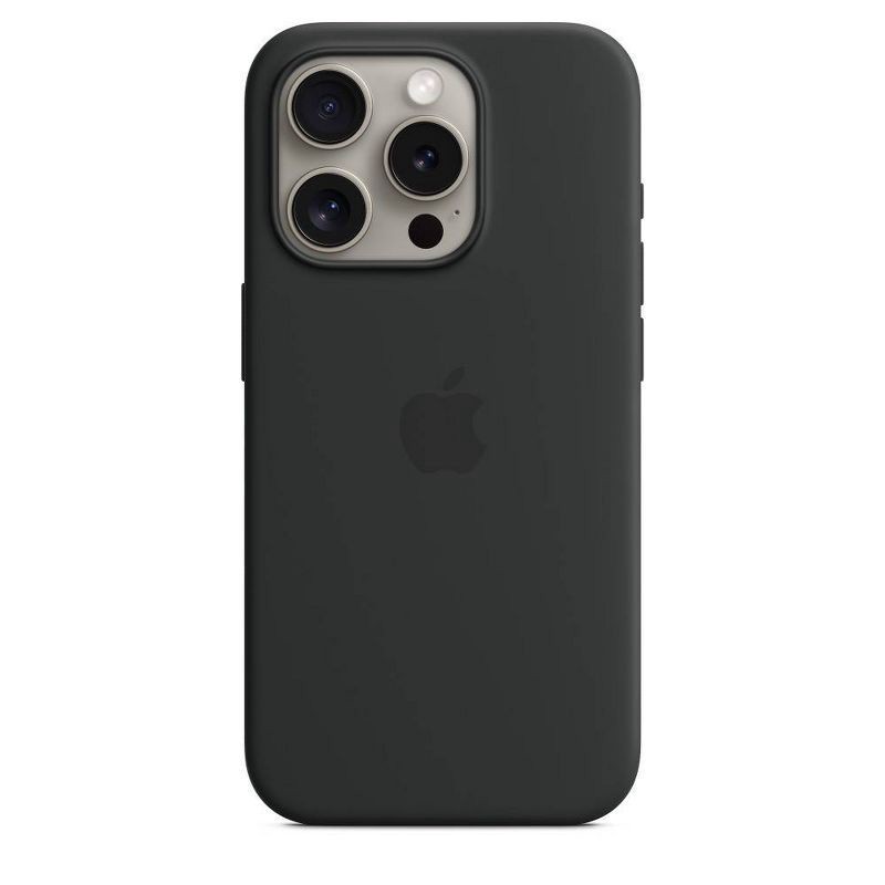 slide 1 of 6, Apple iPhone 15 Pro Silicone Case with MagSafe - Black, 1 ct