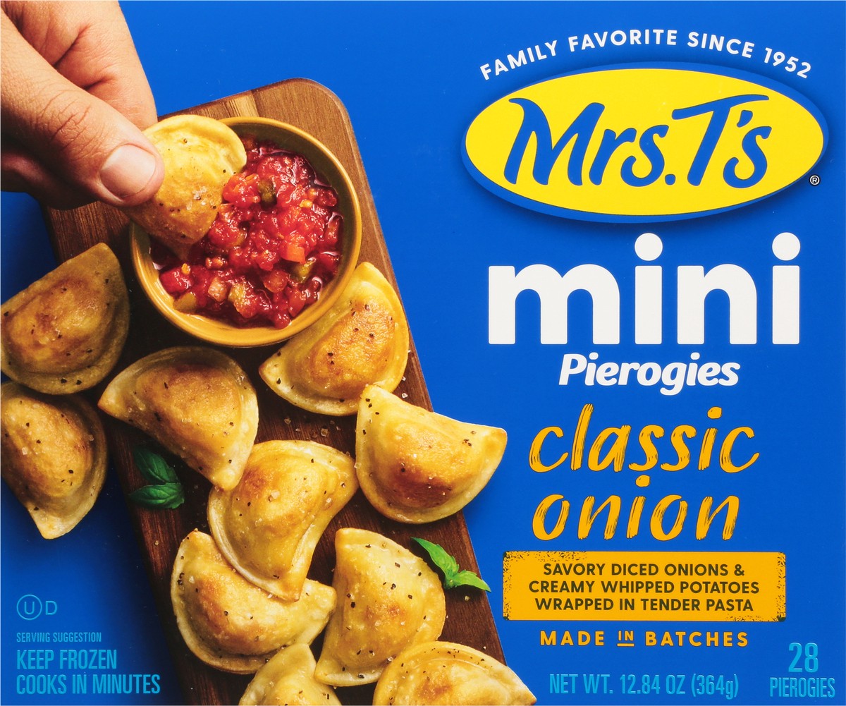 slide 1 of 14, Mrs. T's Mini Classic Onion Pierogies 28 ea, 28 ct