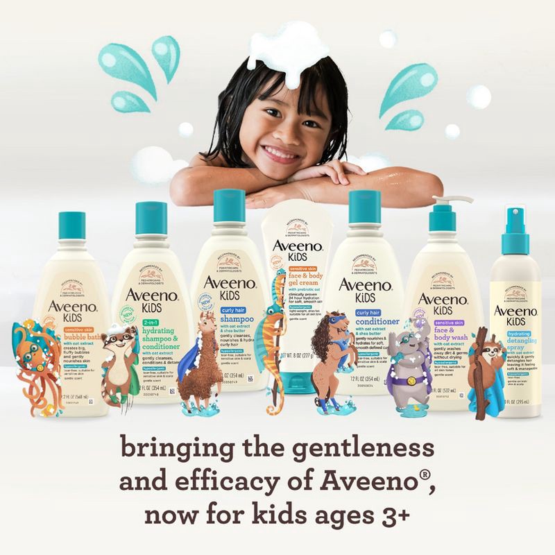 slide 4 of 6, Aveeno Kids' Bubble Bath Wash with Oat Extract for Sensitive Skin - 19.2 fl oz, 19.2 fl oz