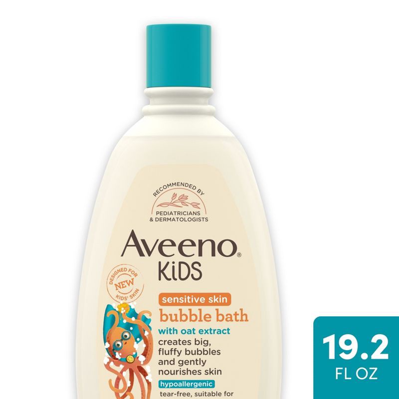 slide 1 of 6, Aveeno Kids' Bubble Bath Wash with Oat Extract for Sensitive Skin - 19.2 fl oz, 19.2 fl oz