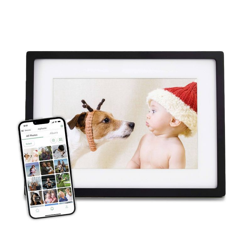slide 2 of 8, Skylight 10" Digital Photo Frame - Black: Wi-Fi Enabled, Wall Mountable, 1280 x 800 Resolution, 1 ct