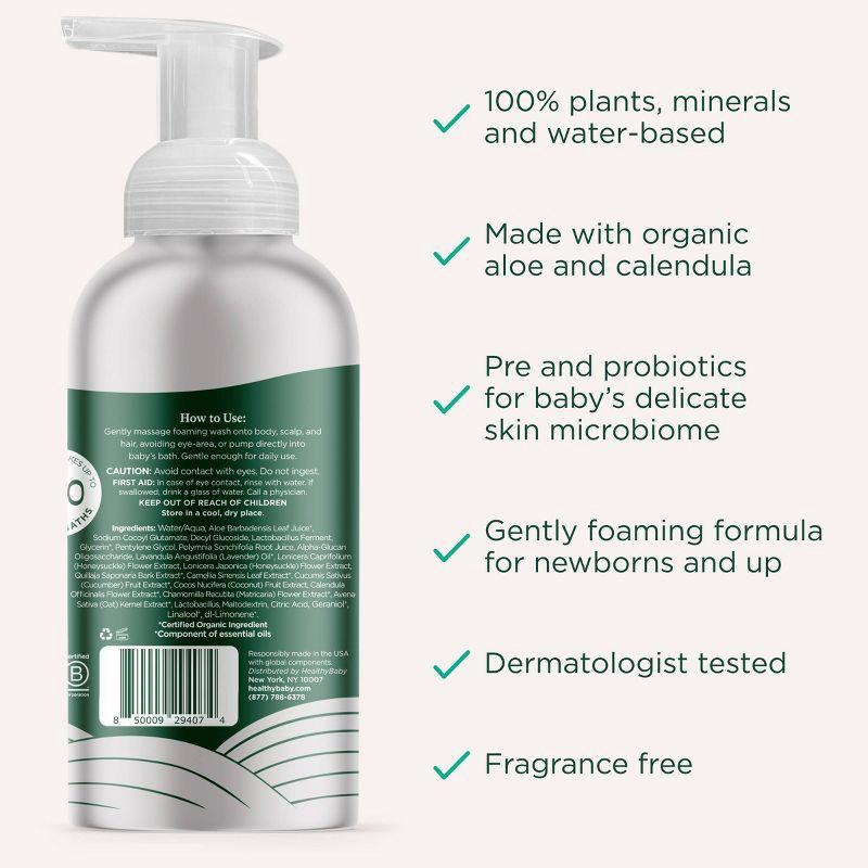slide 2 of 6, HealthyBaby Our Gentle Shampoo and Body Wash - 16 fl oz, 16 fl oz