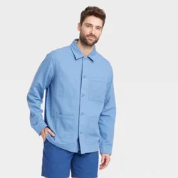 Men's Tailored Work Shacket - Goodfellow & Co™ Blue XXL