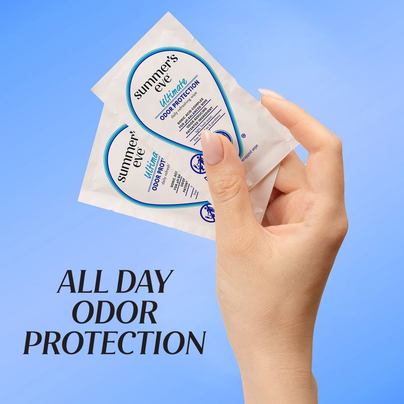 slide 3 of 8, Summer's Eve Odor Relief with Boric Acid Feminine Wipes - 12ct, 12 ct