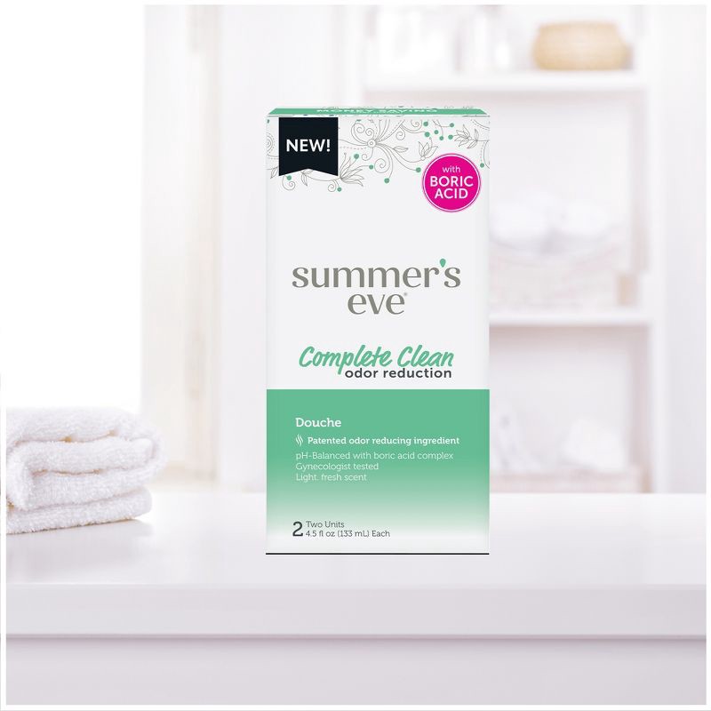 slide 2 of 8, Summer's Eve Complete Clean Feminine Odor Reduction Douche - 2ct, 2 ct