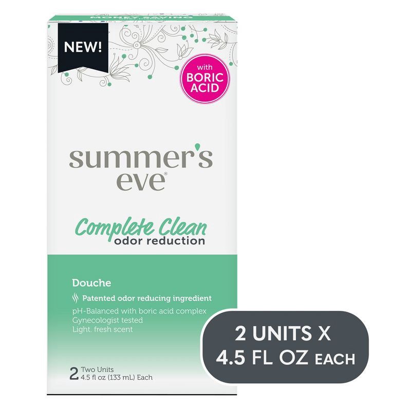 slide 1 of 8, Summer's Eve Complete Clean Feminine Odor Reduction Douche - 2ct, 2 ct