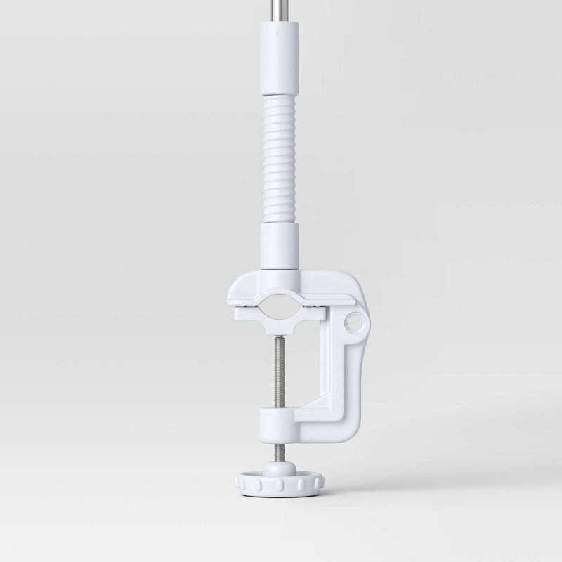 slide 3 of 3, 4' Round Outdoor Patio Clamp-on Beach Umbrella Blue/White Checkerboard - Sun Squad™, 1 ct